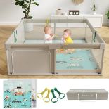 RRP £125.57 UANLAUO Baby Playpen with Mat