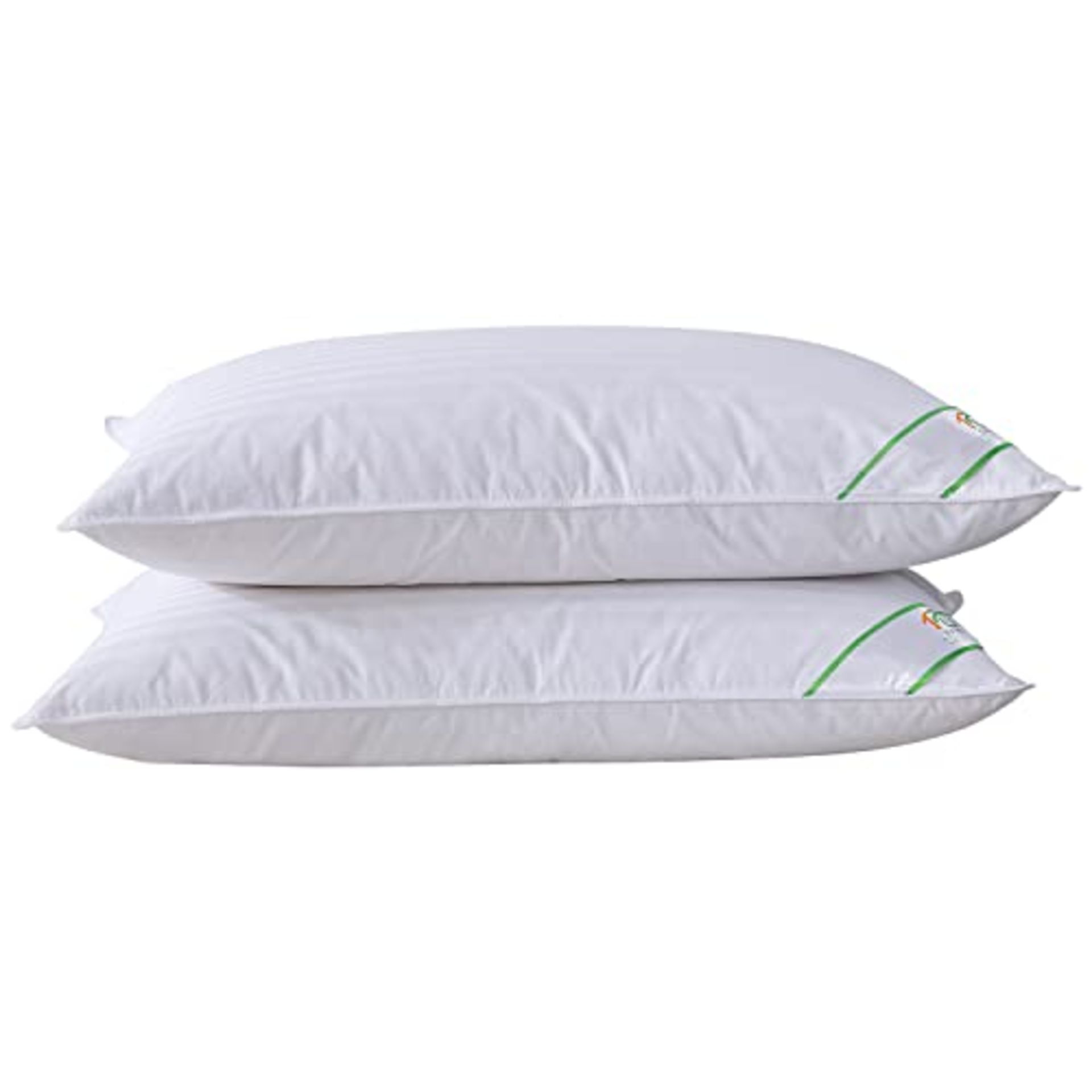 RRP £52.50 SUFUEE Luxury Goose Feather and Down Pillow Pair with 100% Cotton Cover