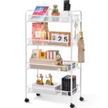 RRP £34.21 APEXCHASER 4-Tier Rolling Cart