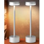 RRP £54.22 FUNTAPHANTA 2 Pack LED Battery Operated Cordless Table Lamp with Touch Sensor