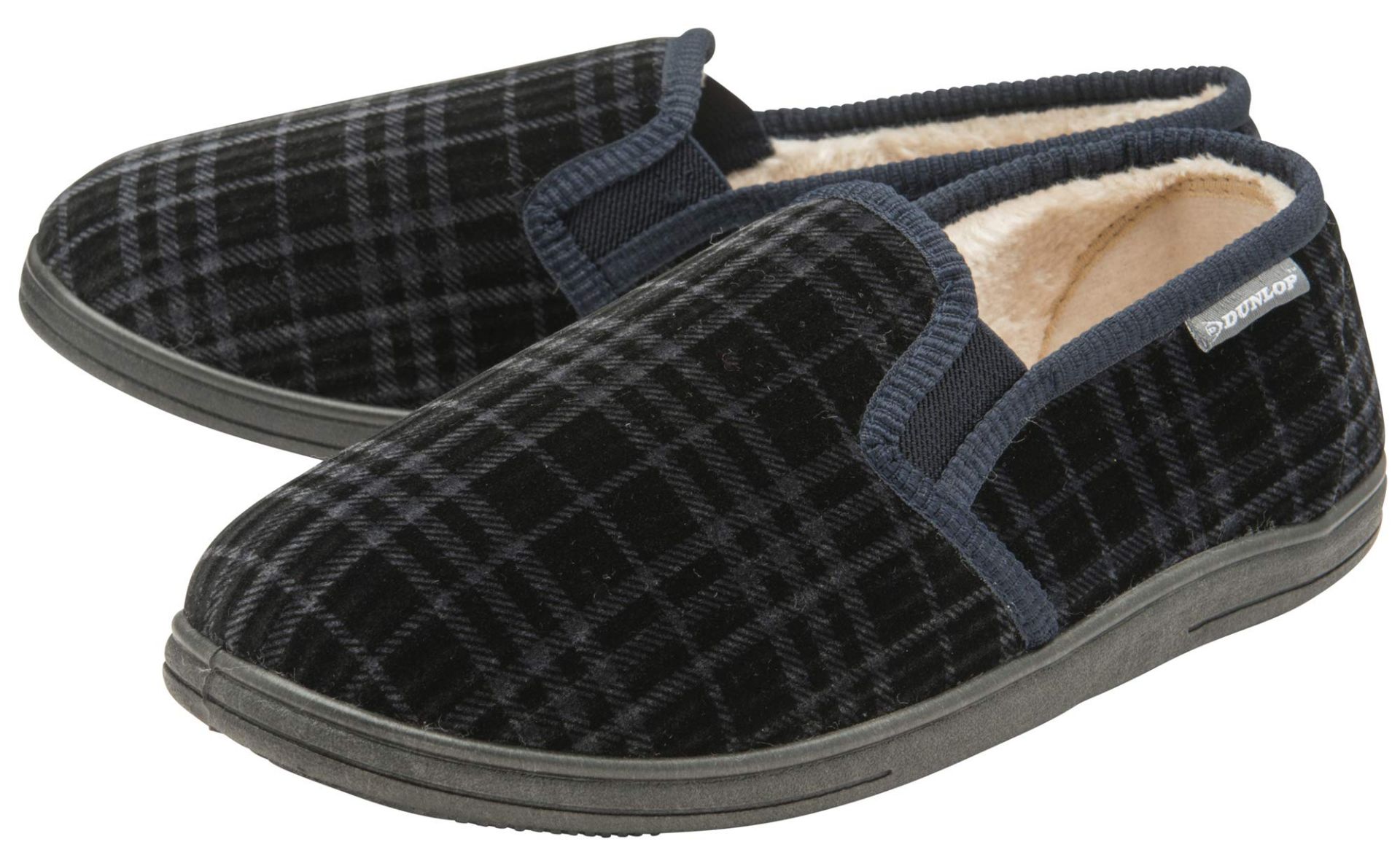 RRP £22.82 DUNLOP 2020 MENS RONNIE 2 SLIPPERS MTO - Navy- UK 9