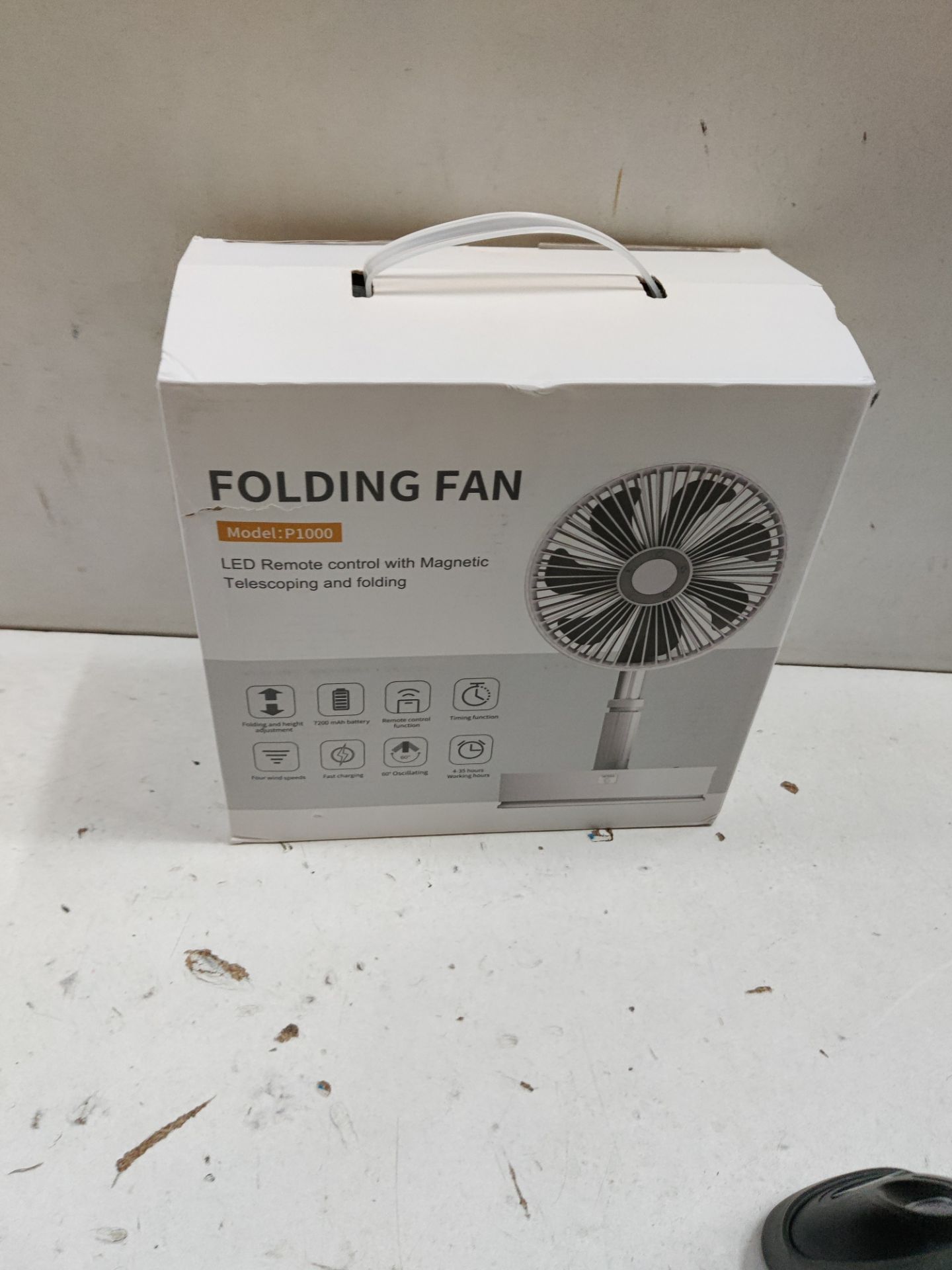 RRP £34.24 MQFORU Foldaway Fan with Remote Control - Image 2 of 2