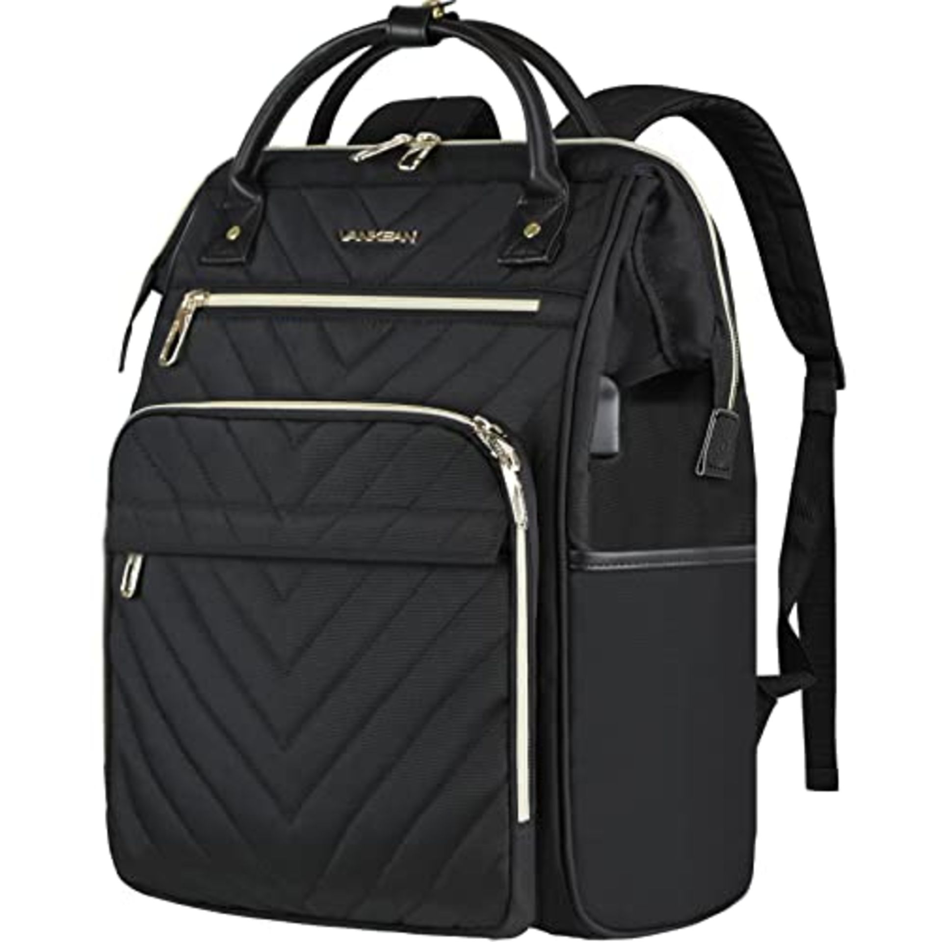 RRP £35.24 VANKEAN Laptop Backpack for Women Men 17.3 Inch Stylish Computer Work Backpack