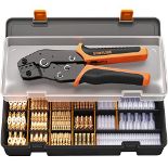 RRP £25.54 SOMELINE Crimping Tool Set with 12 Sizes Wire Connector Set