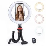 RRP £36.62 8''Selfie Ring Light with Bendable Handheld Tripod