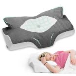 RRP £18.25 Elviros Cervical Contour Memory Foam Pillow Case Replaceable Pillow Cover