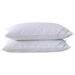 RRP £52.50 SUFUEE Luxury Goose Feather and Down Pillow Pair with 100% Cotton Cover