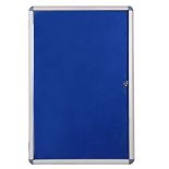 RRP £68.21 VIZ-PRO Tamperproof Lockable Noticeboard, Silver Aluminium Frame, 900 x 600 mm