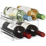 RRP £26.25 Lifewit Plastic Stackable Wine Rack for refrigerator