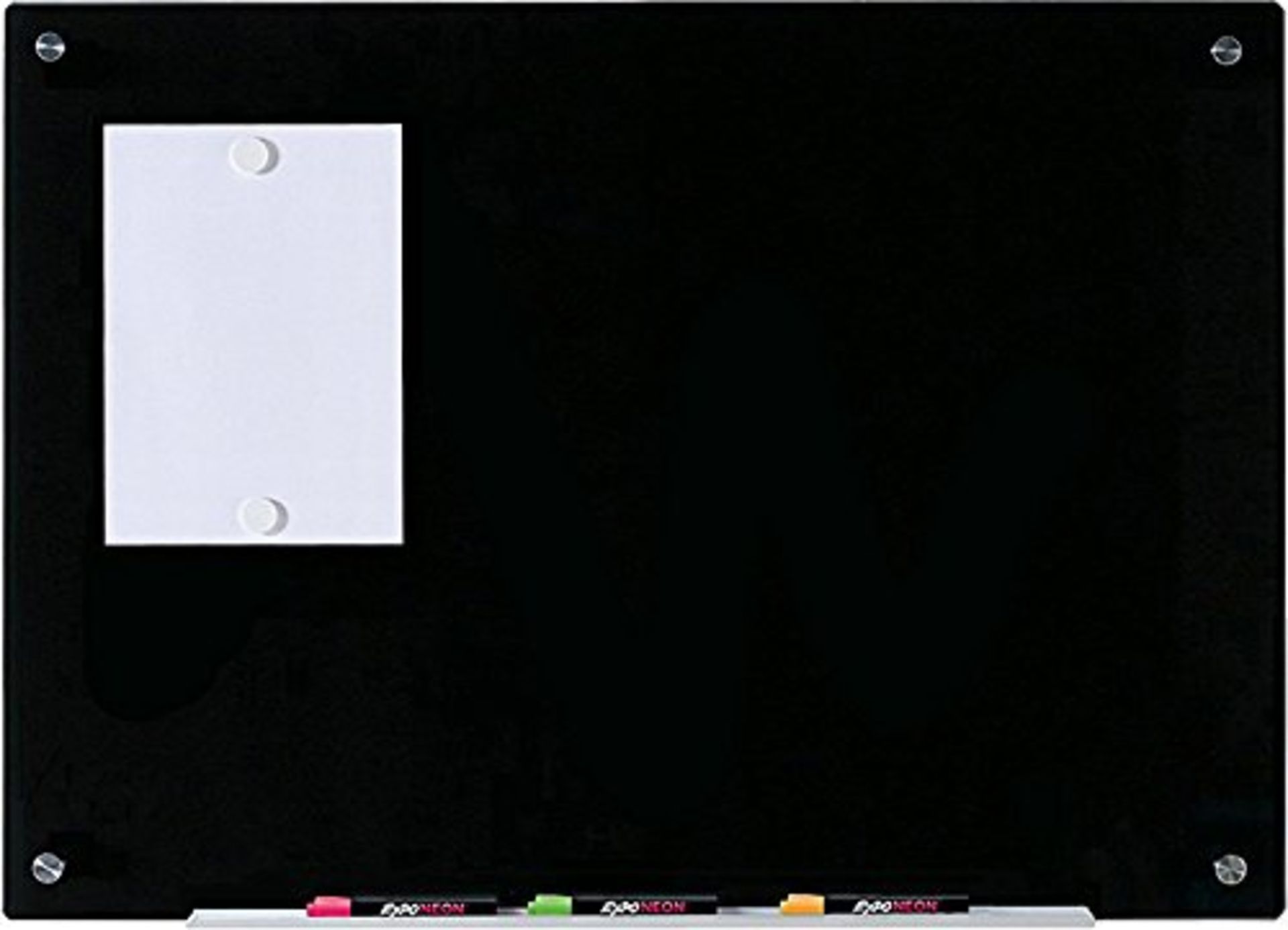 RRP £69.21 Audio-Visual Direct Magnetic Black Glass Dry-Erase Board Set