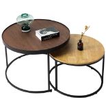 RRP £88.34 RiteSune Round Nesting Coffee Tables Set of 2