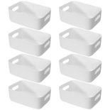 RRP £25.10 ZPONEED 8pcs Plastic Storage Boxes