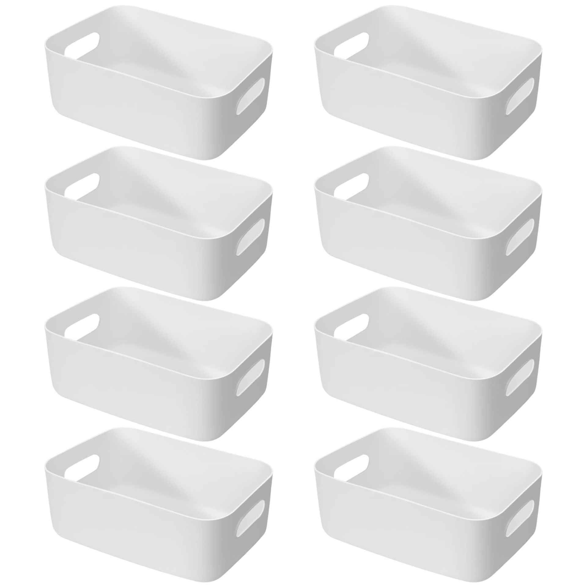 RRP £25.10 ZPONEED 8pcs Plastic Storage Boxes