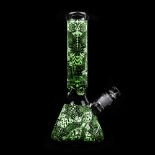 RRP £31.95 REAMIC Big Black Bong Handmade Glass Pipes for Smoking 30cm Luminous Bongs