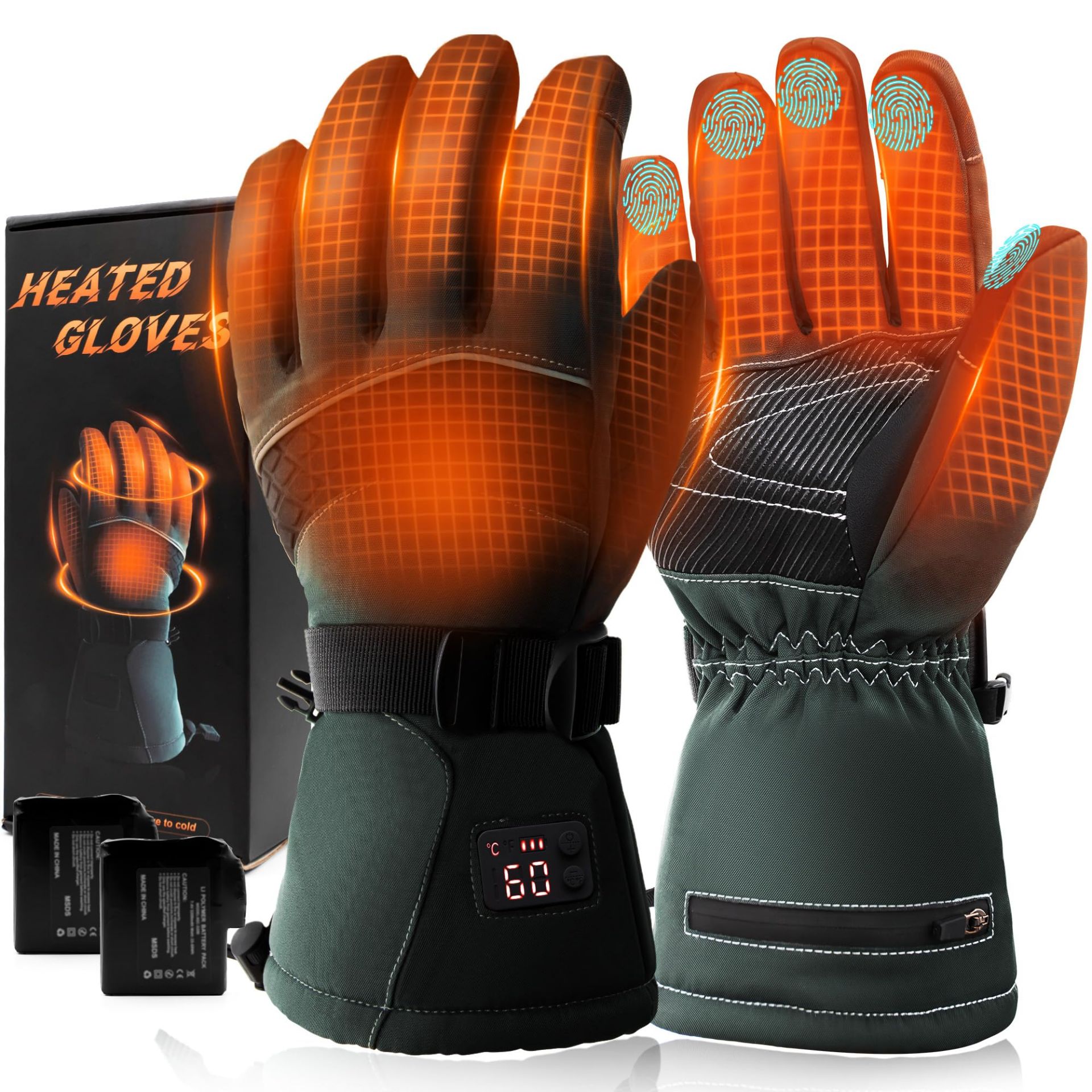 RRP £34.24 Heated Gloves for Men Women