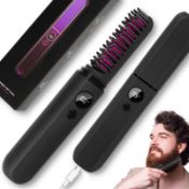 RRP £45.65 Beard Straightener Brush for Men Cordless