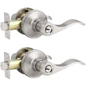 RRP £37.66 Probrico 2 Pack Entry Door Knob with Key Stainless