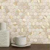 RRP £23.10 MOFIT Hexagon 3D Self-Adhesive Wall Tile Stickers