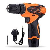 RRP £21.67 TOPWAY Cordless Drill Driver 12V