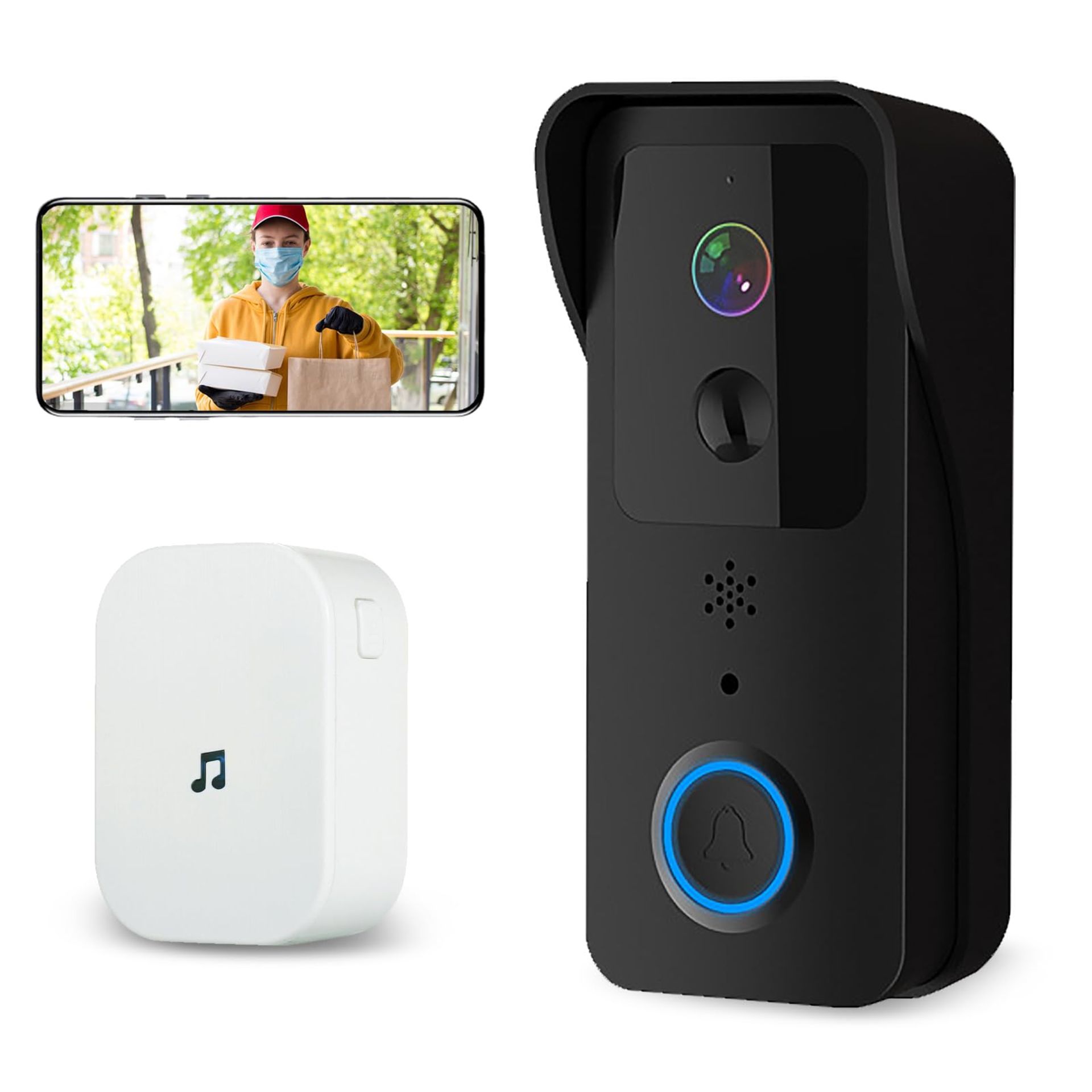 RRP £54.79 Video Doorbell Wireless Camera Doorbells