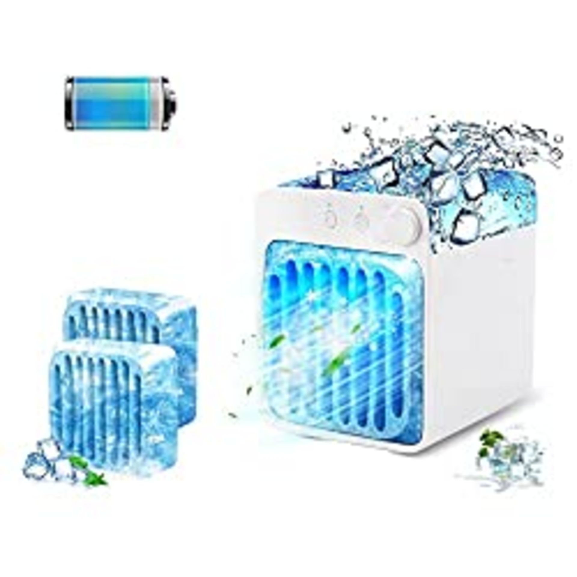 RRP £36.84 Gosure Portable Air Cooler with 2 Ice Cube Box