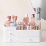 RRP £18.25 Makeup Organiser With Drawers White Cosmetic Skincare