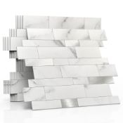 RRP £38.57 M MOFIT 3D Brick Self Adhesive Wall Tiles