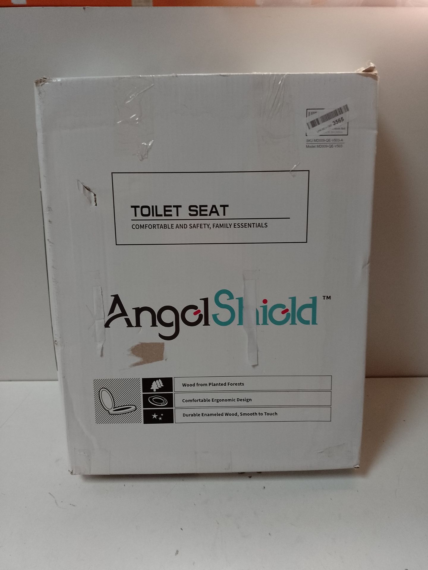 RRP £45.65 Angel Shield Wooden Toilet Seat with Adjustable Soft - Image 2 of 2