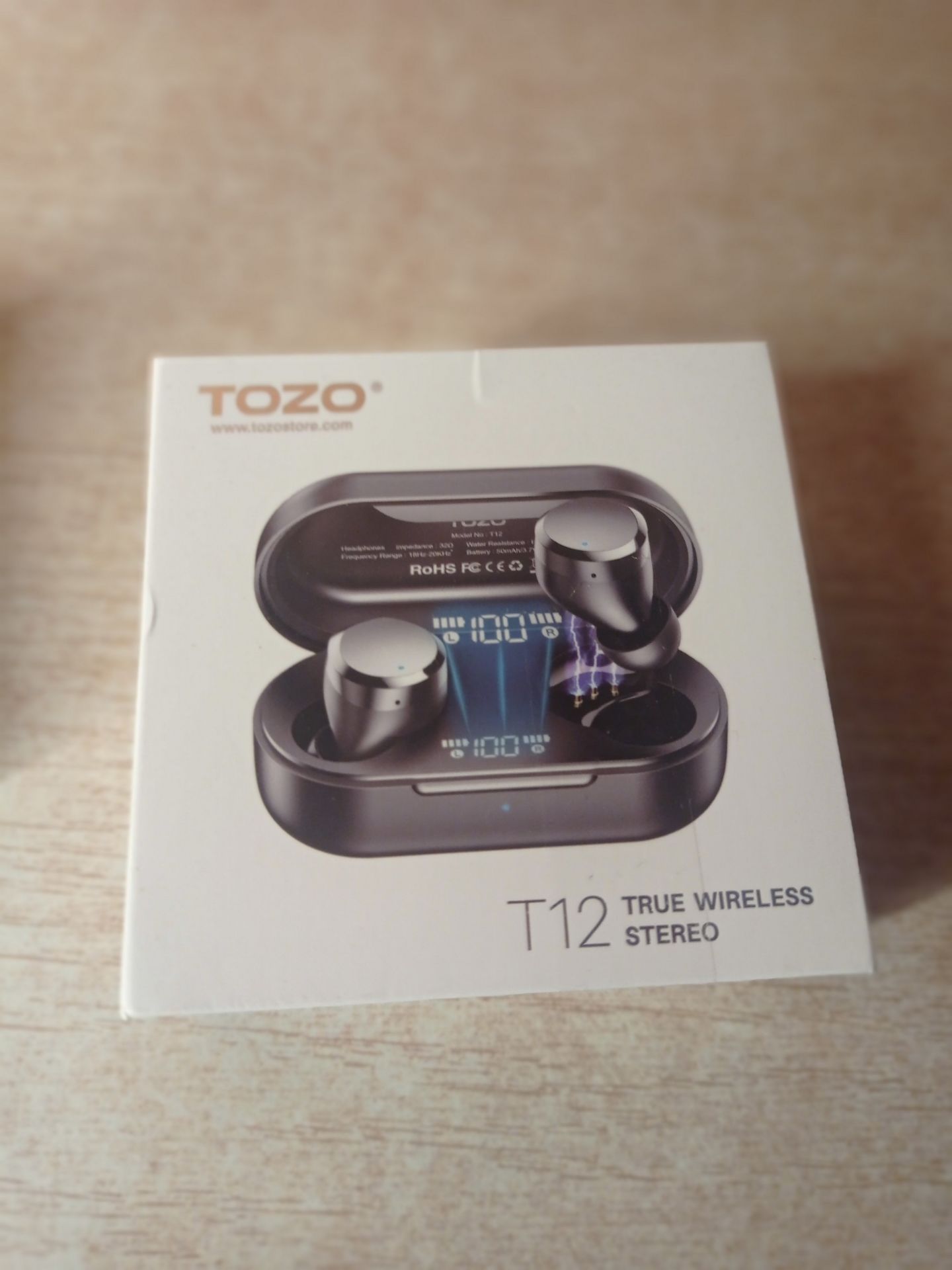 RRP £32.20 TOZO T12 2022 Wireless Earbuds Bluetooth 5.3 Headphones - Image 2 of 2