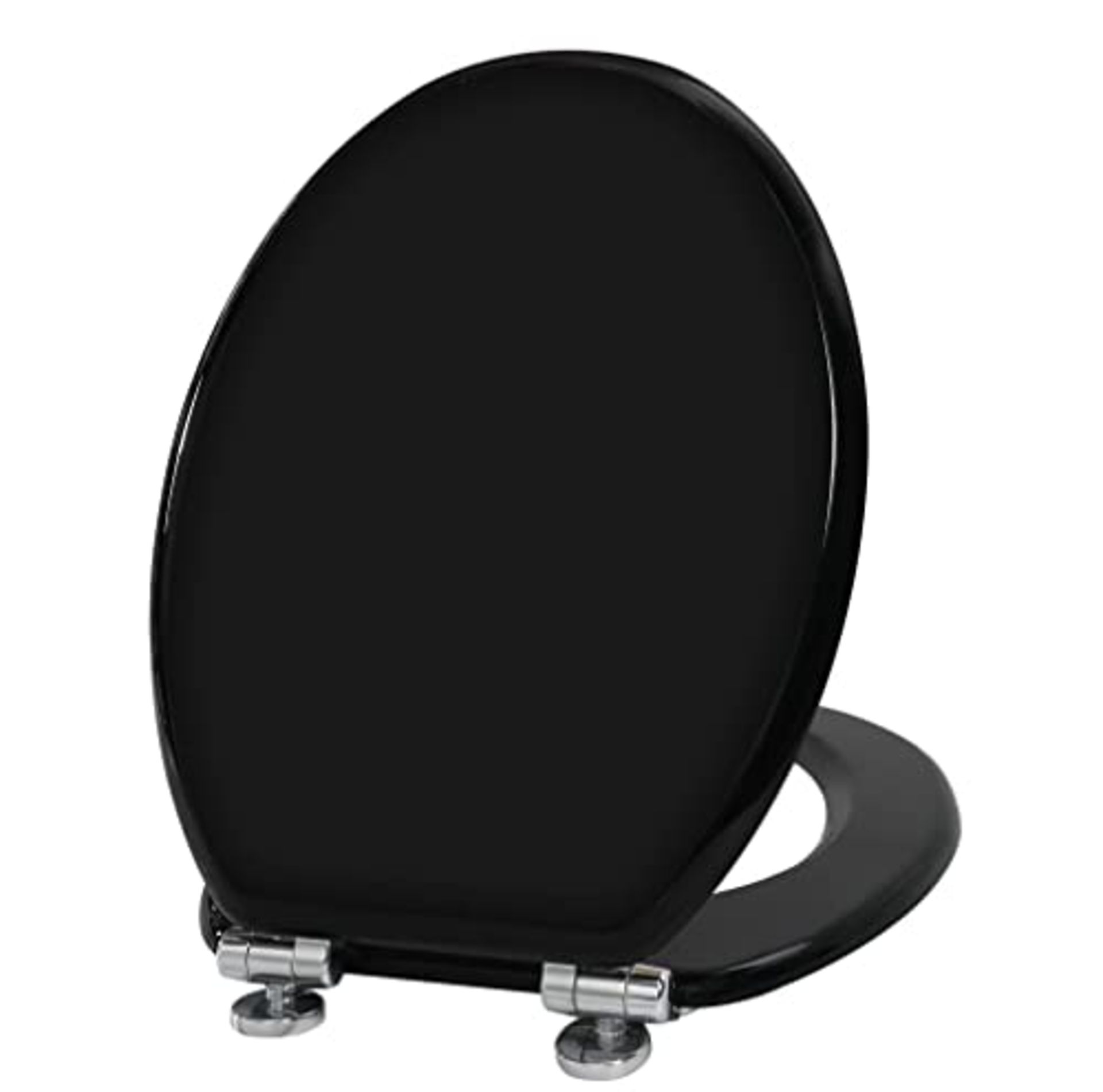 RRP £45.65 Angel Shield Wooden Toilet Seat with Adjustable Soft