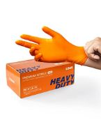 RRP £22.62 LANON 8-mil Orange Disposable Nitrile Gloves