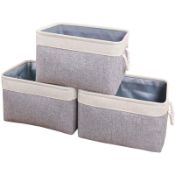 RRP £31.95 Yawinhe Foldable Storage Basket 3 Pack