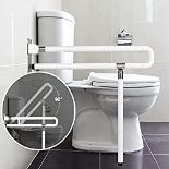 RRP £68.49 ybaymy Toilet Grab Bar Foldable Drop Down Toilet Rails