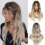 RRP £22.59 Esmee Long Wavy Ombre Brown to Blonde Wigs for Women