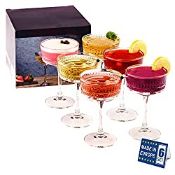 RRP £49.20 GOSOYO Vintage Coupe Glasses Set of 6