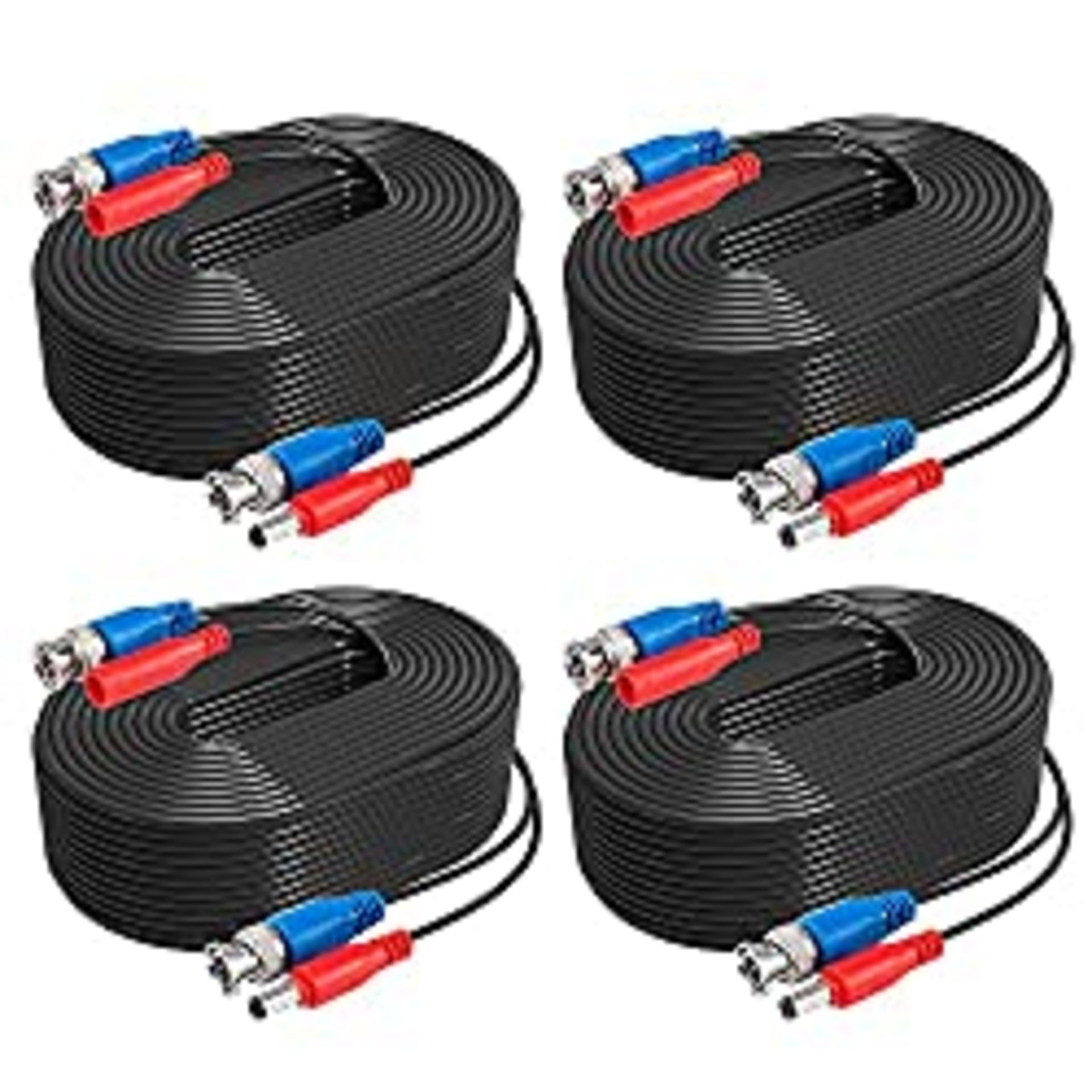 RRP £25.22 ANNKE 4 Pack 30M/100 Feet BNC Video Power Cable Security