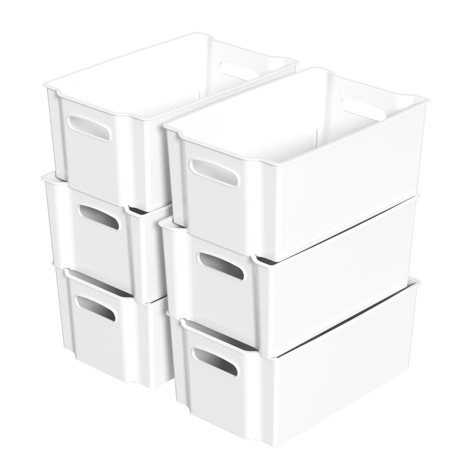 RRP £31.46 Uumitty 6 Packs Plastic Stackable Storage Containers for Fridge
