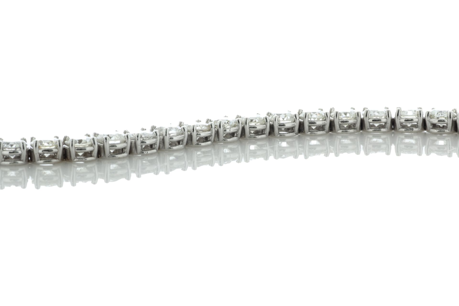 18ct White Gold Tennis Diamond Bracelet 12.68 Carats - Valued By IDI £45,650.00 - Thirty six round - Image 4 of 5