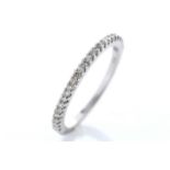 18ct White Gold Half Eternity Diamond Ring 0.25 Carats - Valued By GIE £4,600.00 - Twenty fine round