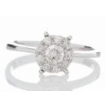 14ct Gold Flower Cluster Diamond Ring 0.50 Carats - Valued By GIE £4,765.00 - A modern classic style