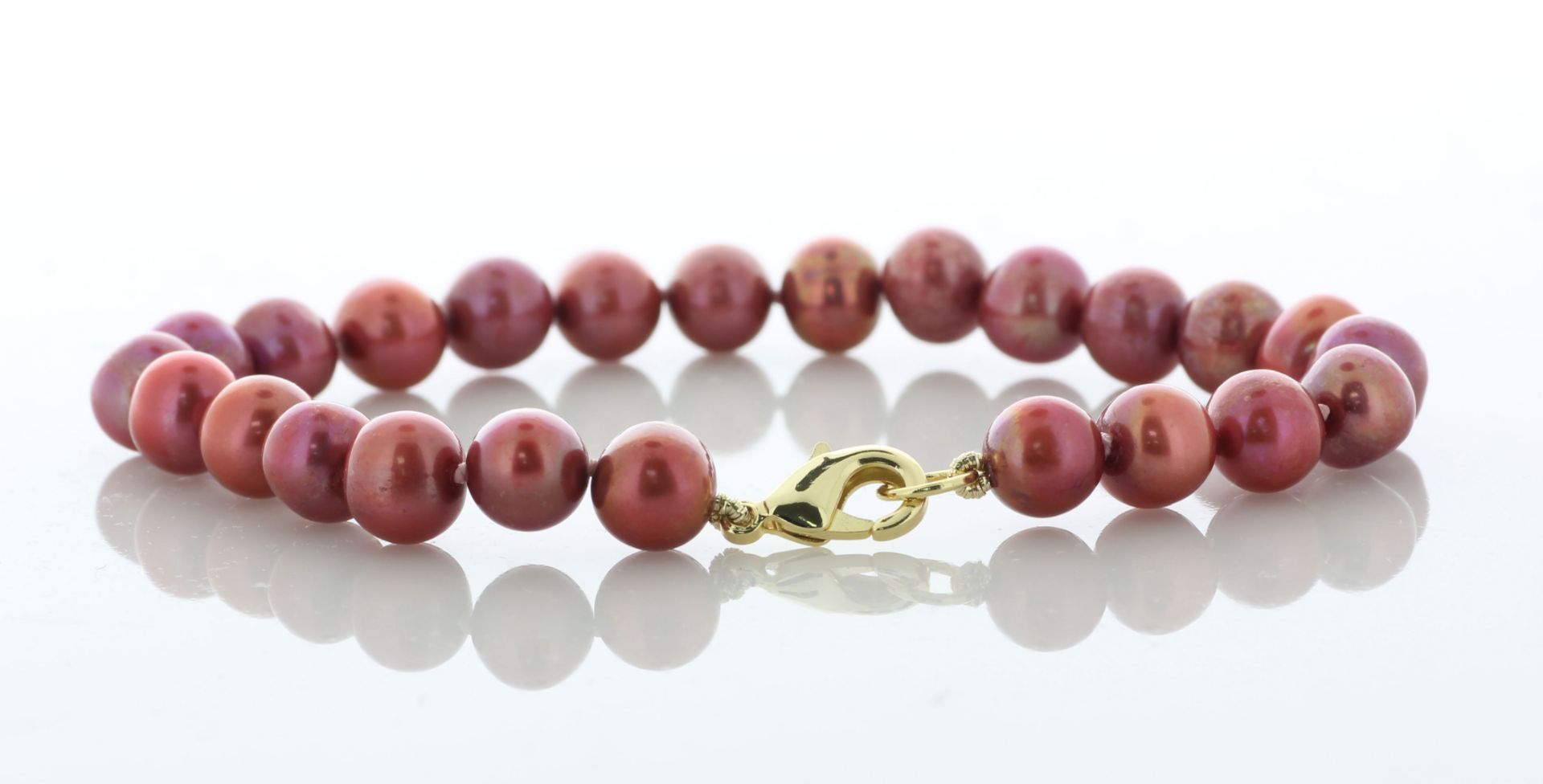 Freshwater Cultured 7.0 - 7.5mm Pearl Bracelet With Gold Plated Clasp - Valued By AGI £235.00 - - Image 2 of 3