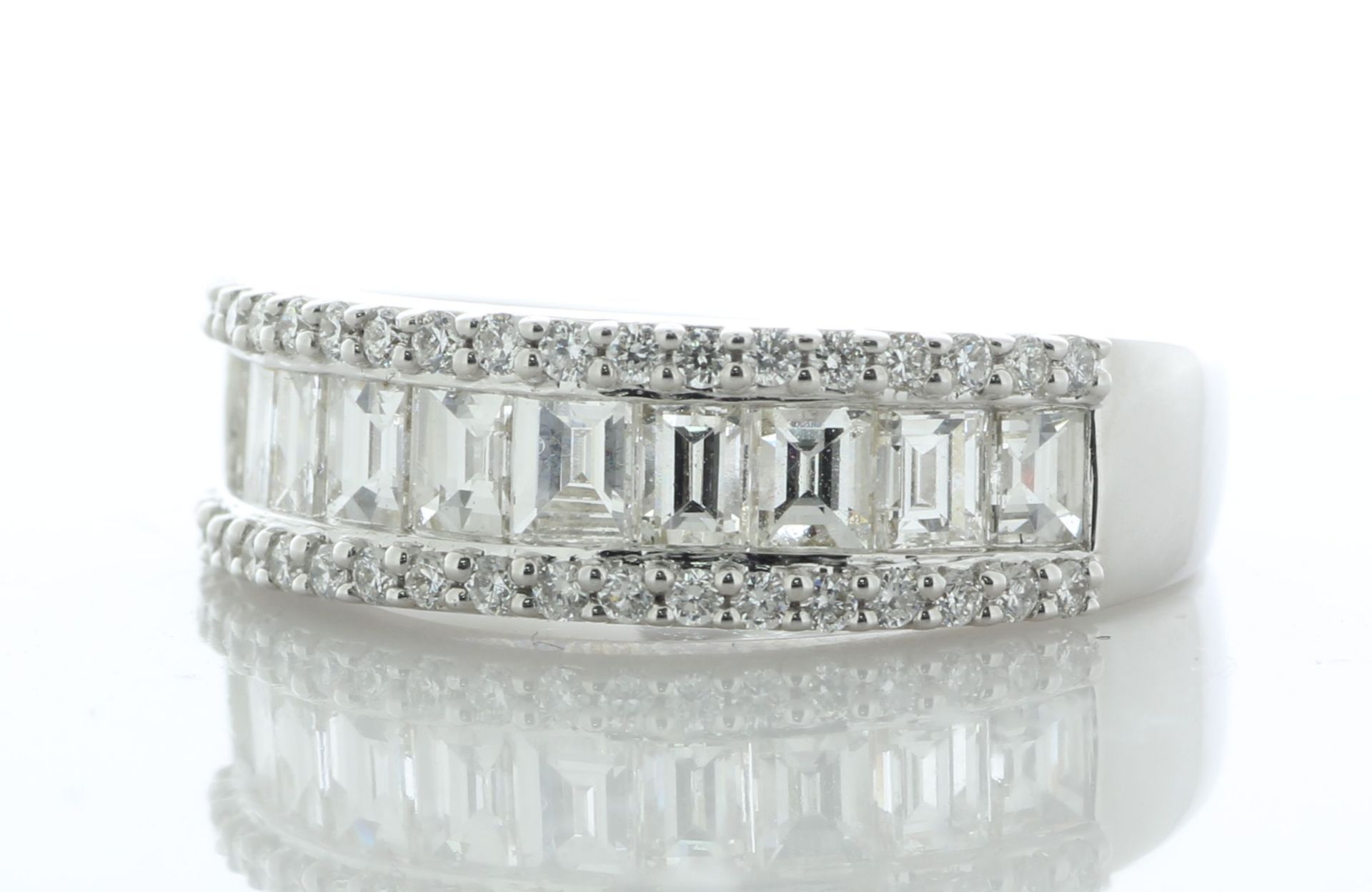 18ct White Gold Channel Set Semi Eternity Diamond Ring 1.37 Carats - Valued By IDI £10,265.00 - - Image 2 of 5