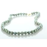 18 Inch Freshwater Cultured 7.0 - 7.5mm Pearl Necklace With Gold Plated Clasp - Valued By AGI £280.