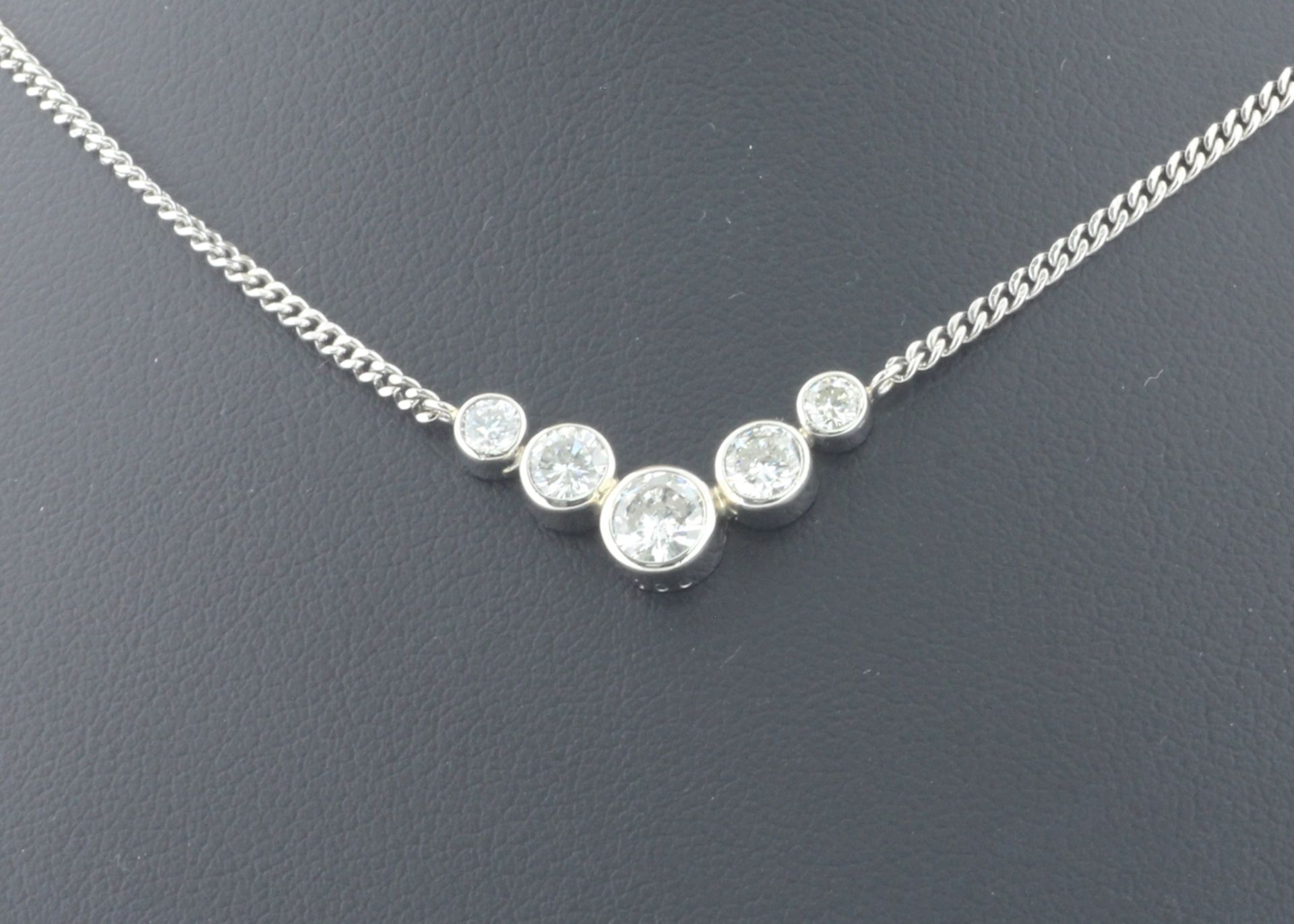 Platinum Illusion Set Diamond Pendant 1.00 Carats - Valued By GIE £10,840.00 - Five round