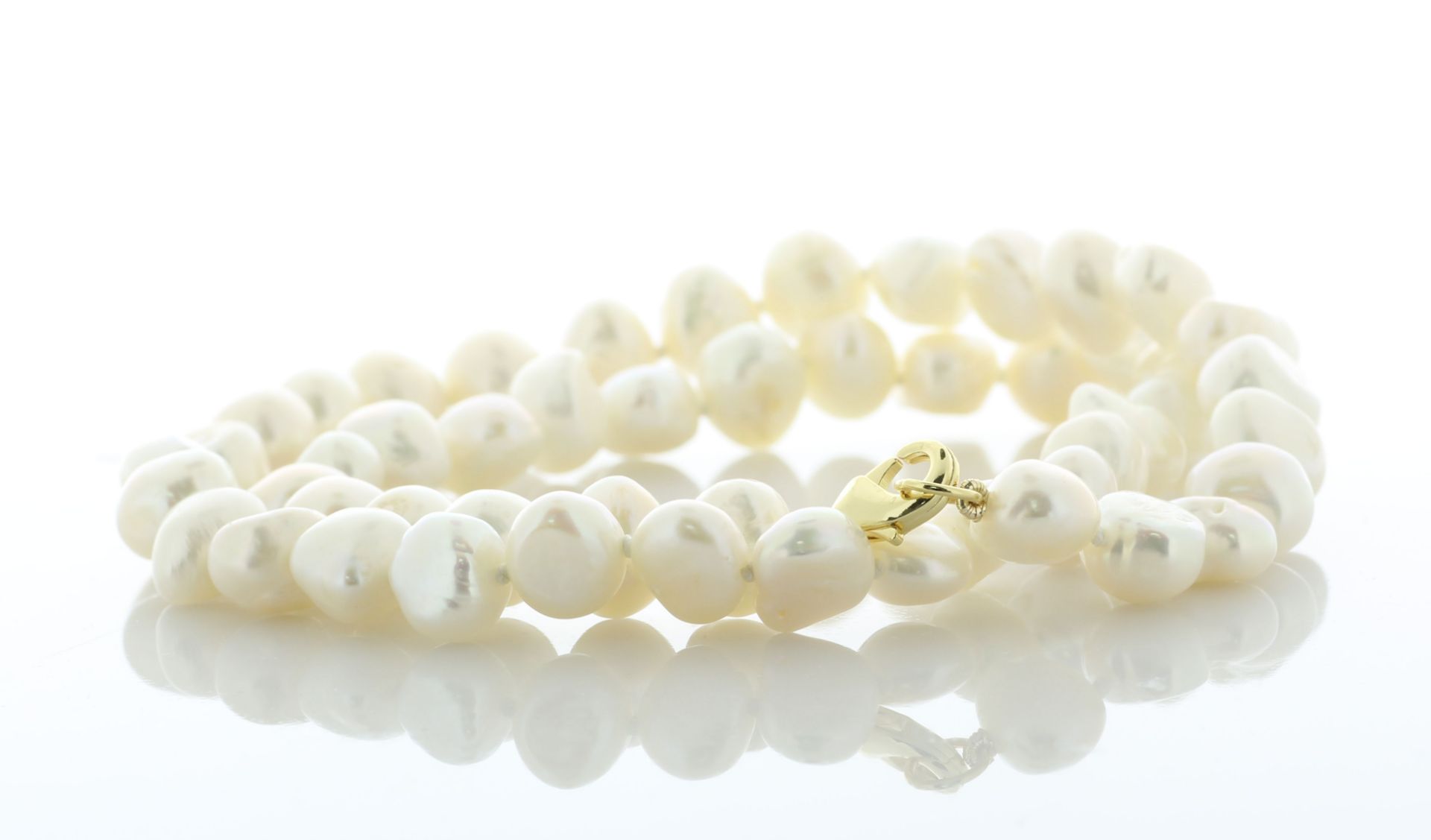 18 Inch Freshwater Cultured 8.0 - 8.5mm Pearl Necklace With Gold Plated Clasp - Valued By AGI £280. - Image 3 of 4