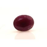 Loose Oval Ruby 2.57 Carats - Valued By GIE £7,710.00 - Colour-Purplish Red, Clarity-SI, Certificate