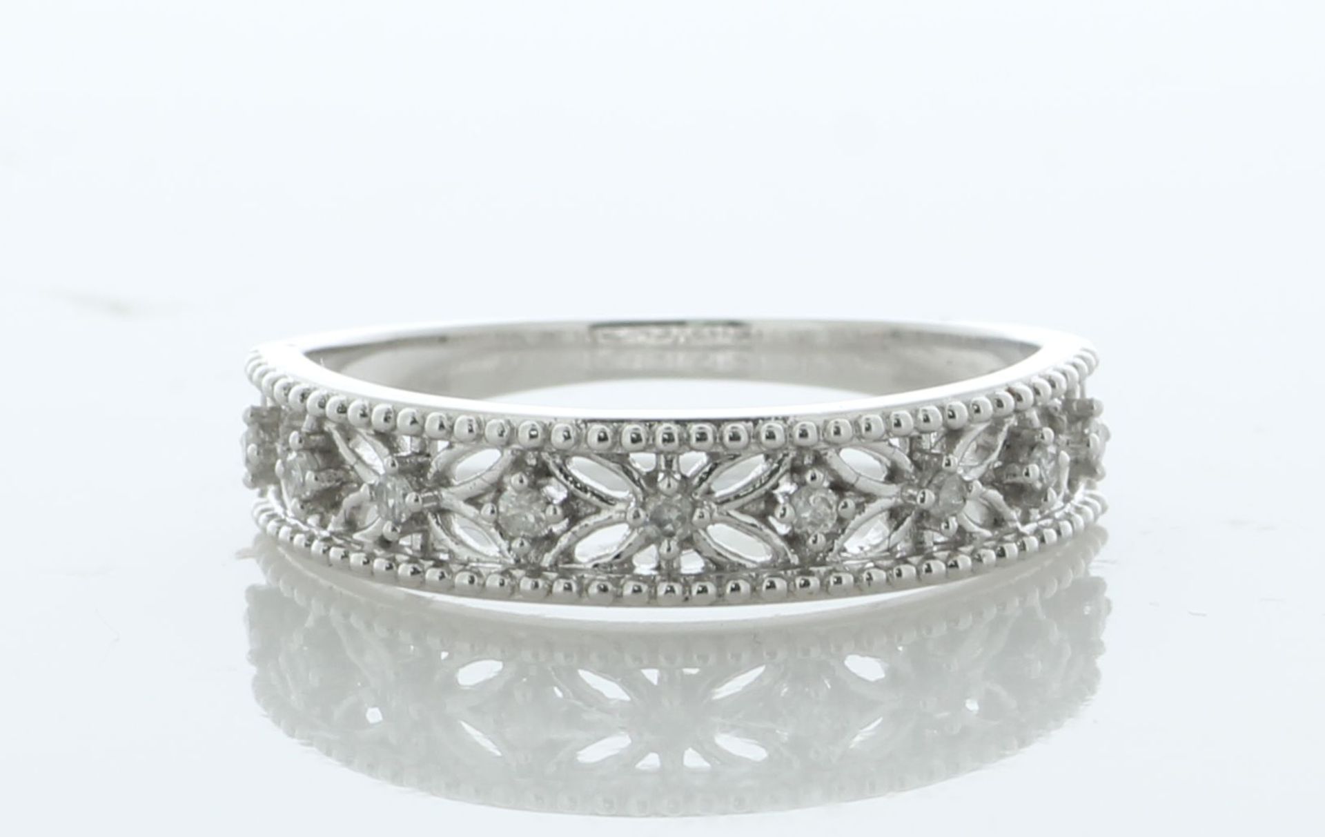 10ct White Gold Illusion Set Semi Eternity Diamond Ring 0.16 Carats - Valued By IDI £1,995.00 - This - Image 3 of 5