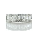 18ct White Gold Channel Set Semi Eternity Diamond Ring 1.37 Carats - Valued By IDI £10,265.00 -