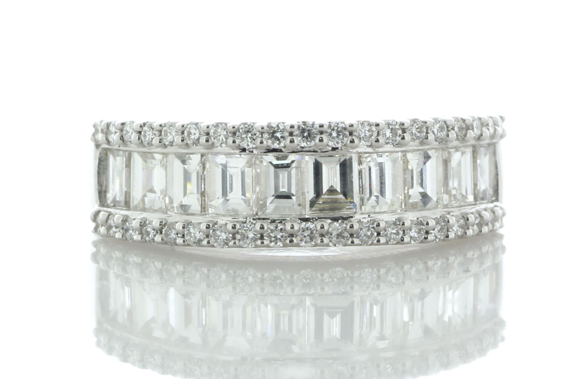 18ct White Gold Channel Set Semi Eternity Diamond Ring 1.37 Carats - Valued By IDI £10,265.00 -