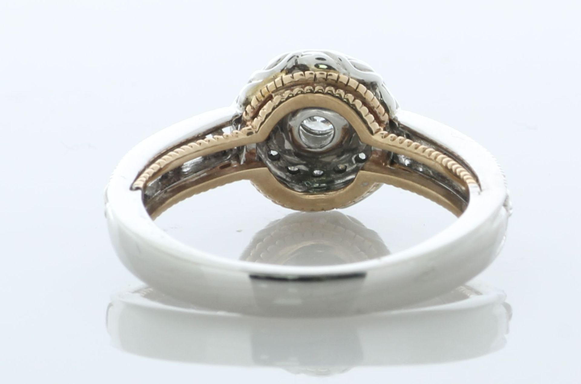 10ct White Gold Oval Cluster Claw Set Diamond Ring 0.20 Carats - Valued By IDI £3,695.00 - This - Image 3 of 5